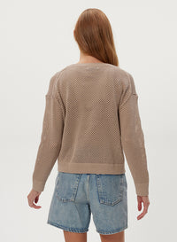 SARA L/S MESH STITCH PULLOVER