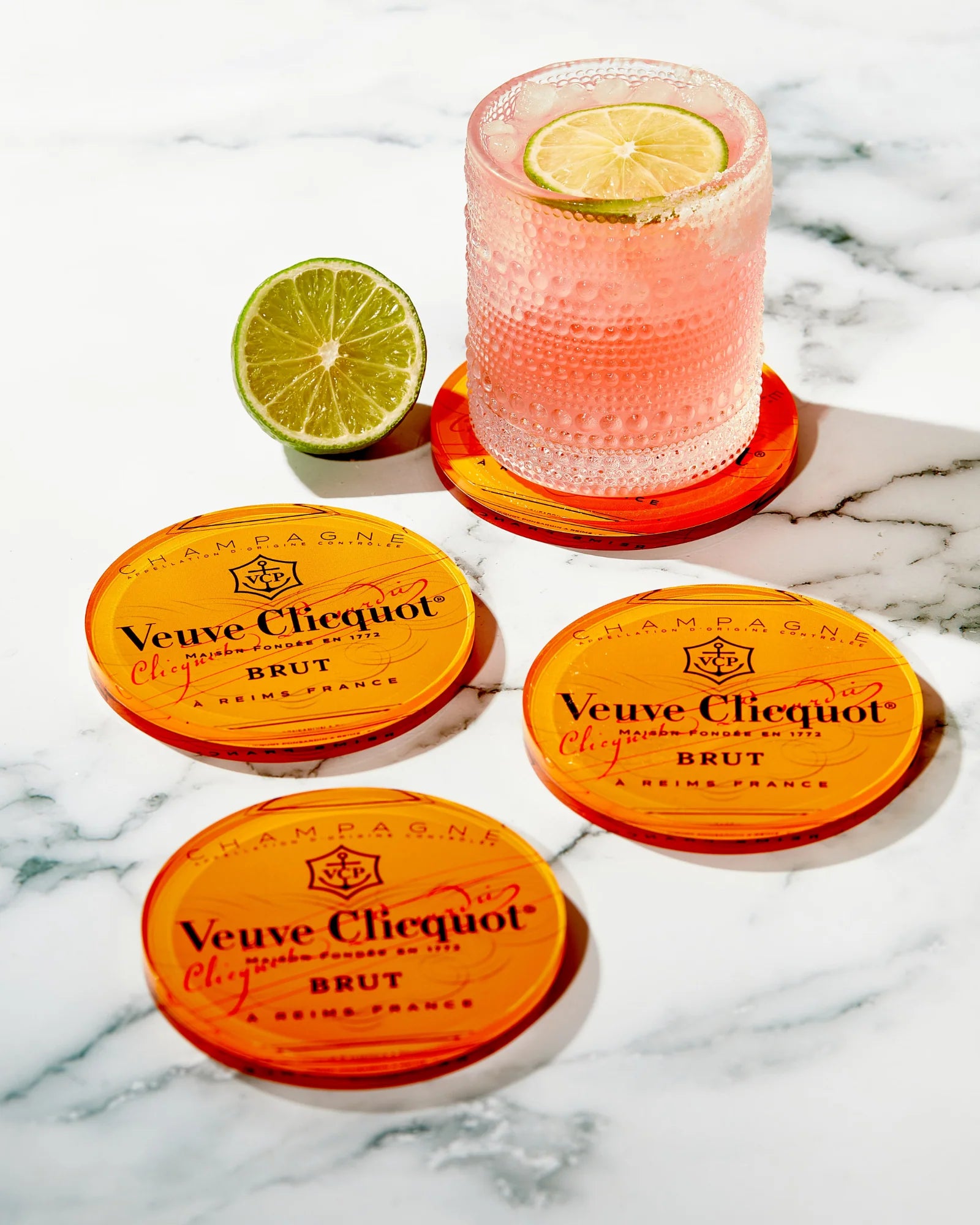 Champagne Acrylic Coasters (Set of 4)