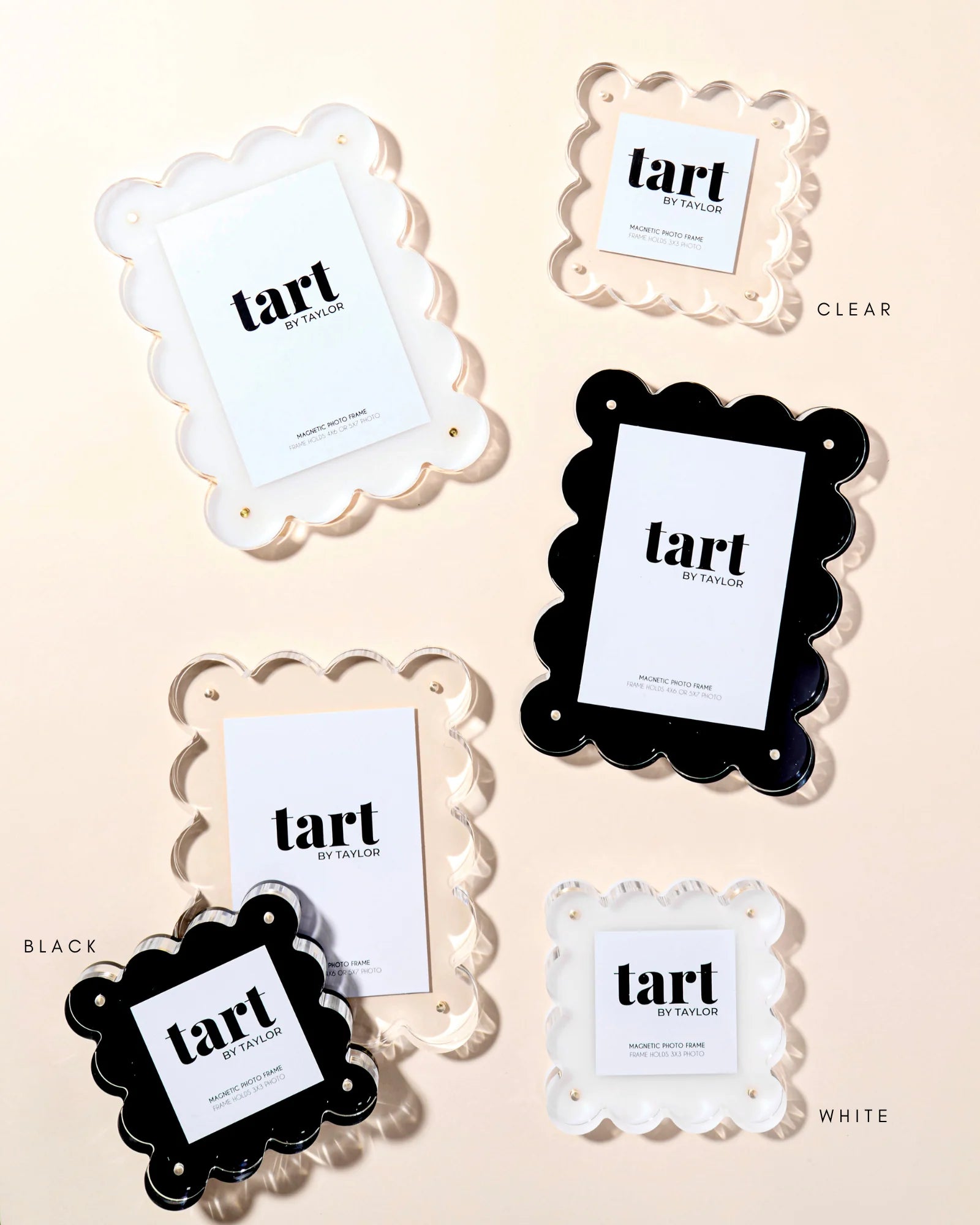 Acrylic Scallop Mini Frame - Black