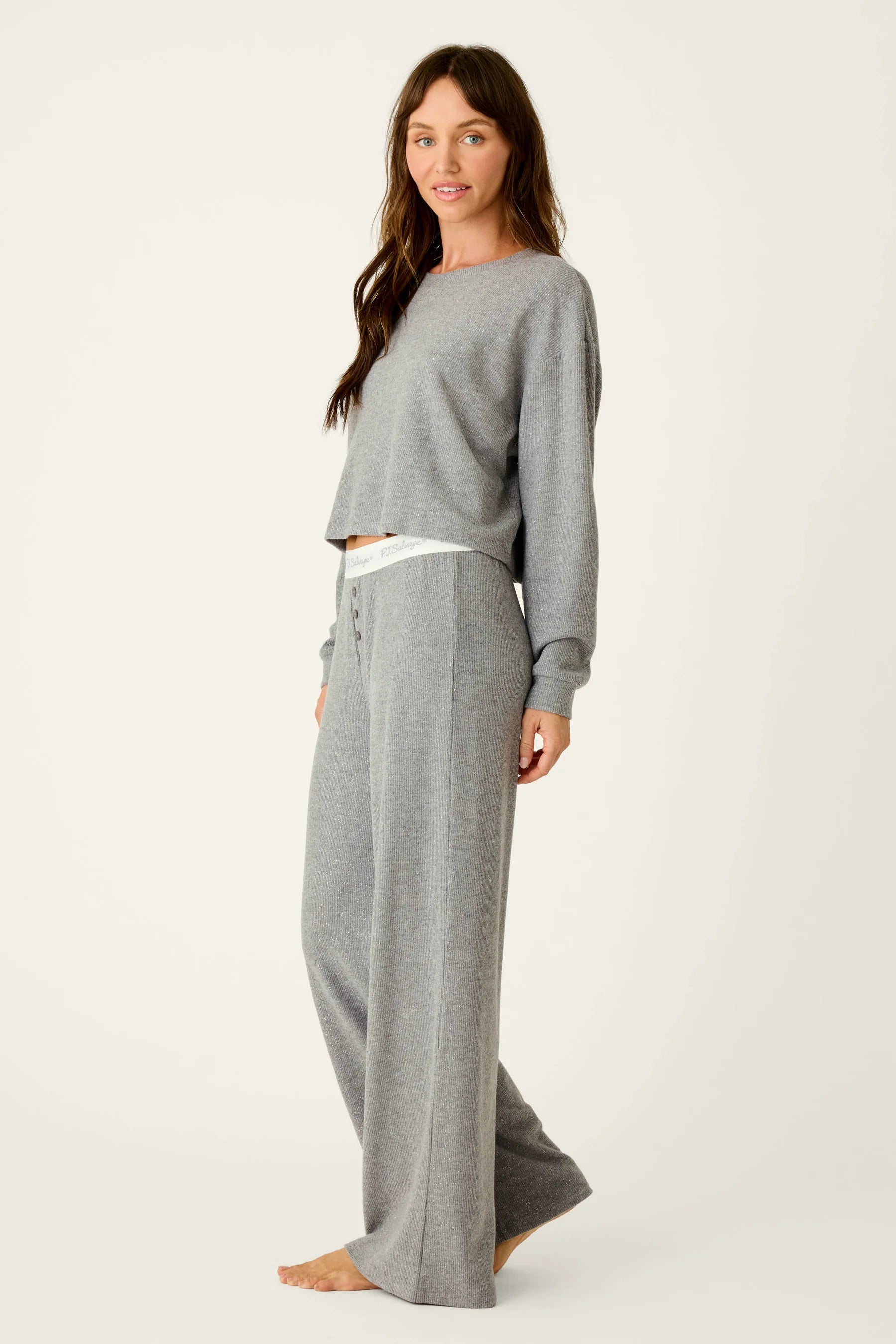 Grey Shimmer PJ Set
