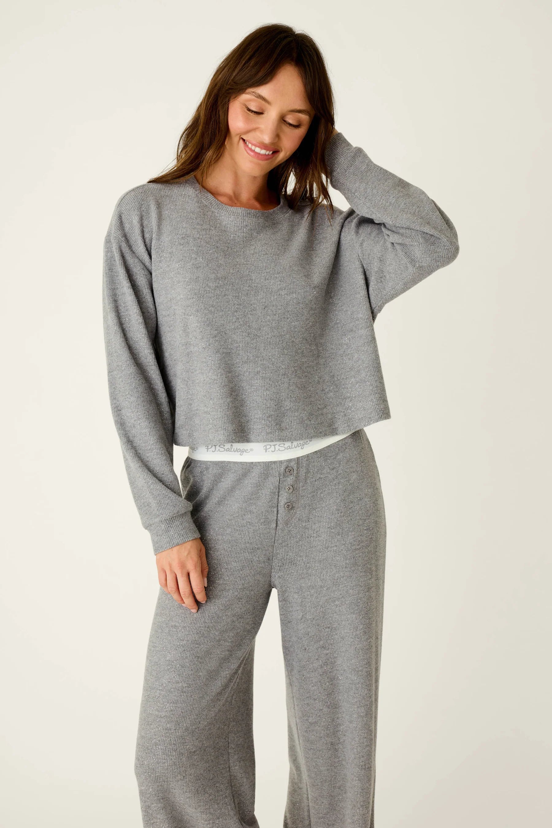 Grey Shimmer PJ Set