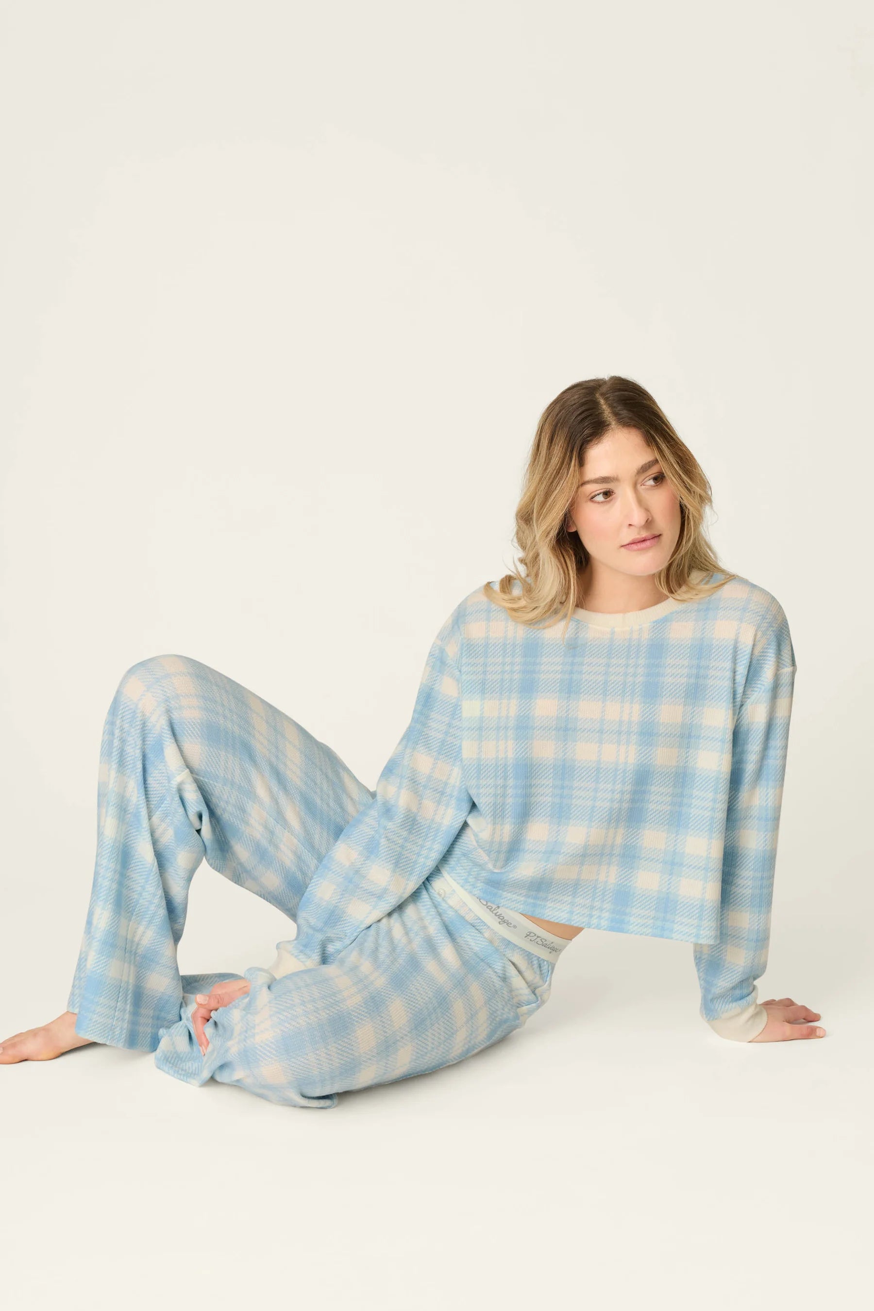 Skyride Plaid PJ Set