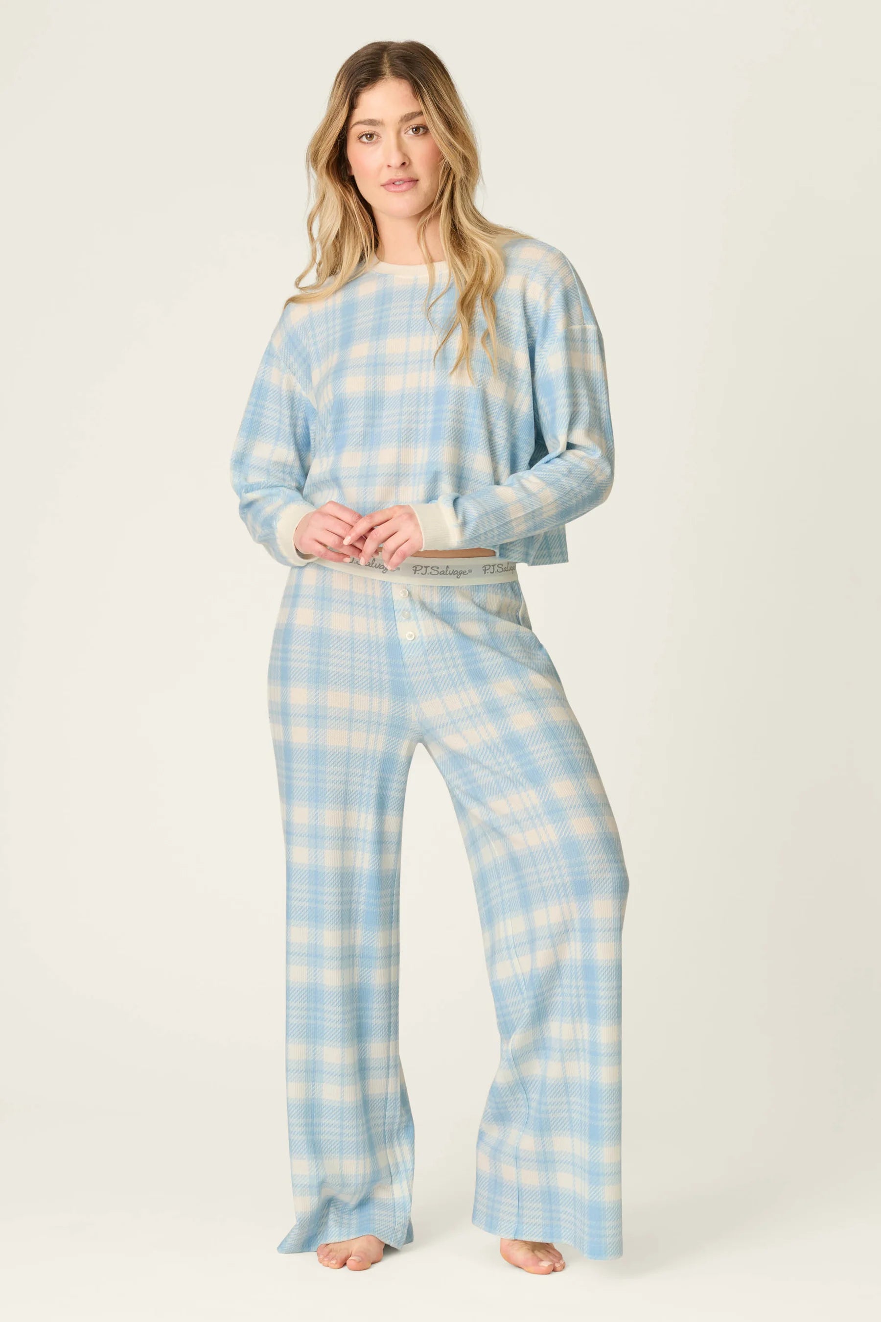 Skyride Plaid PJ Set