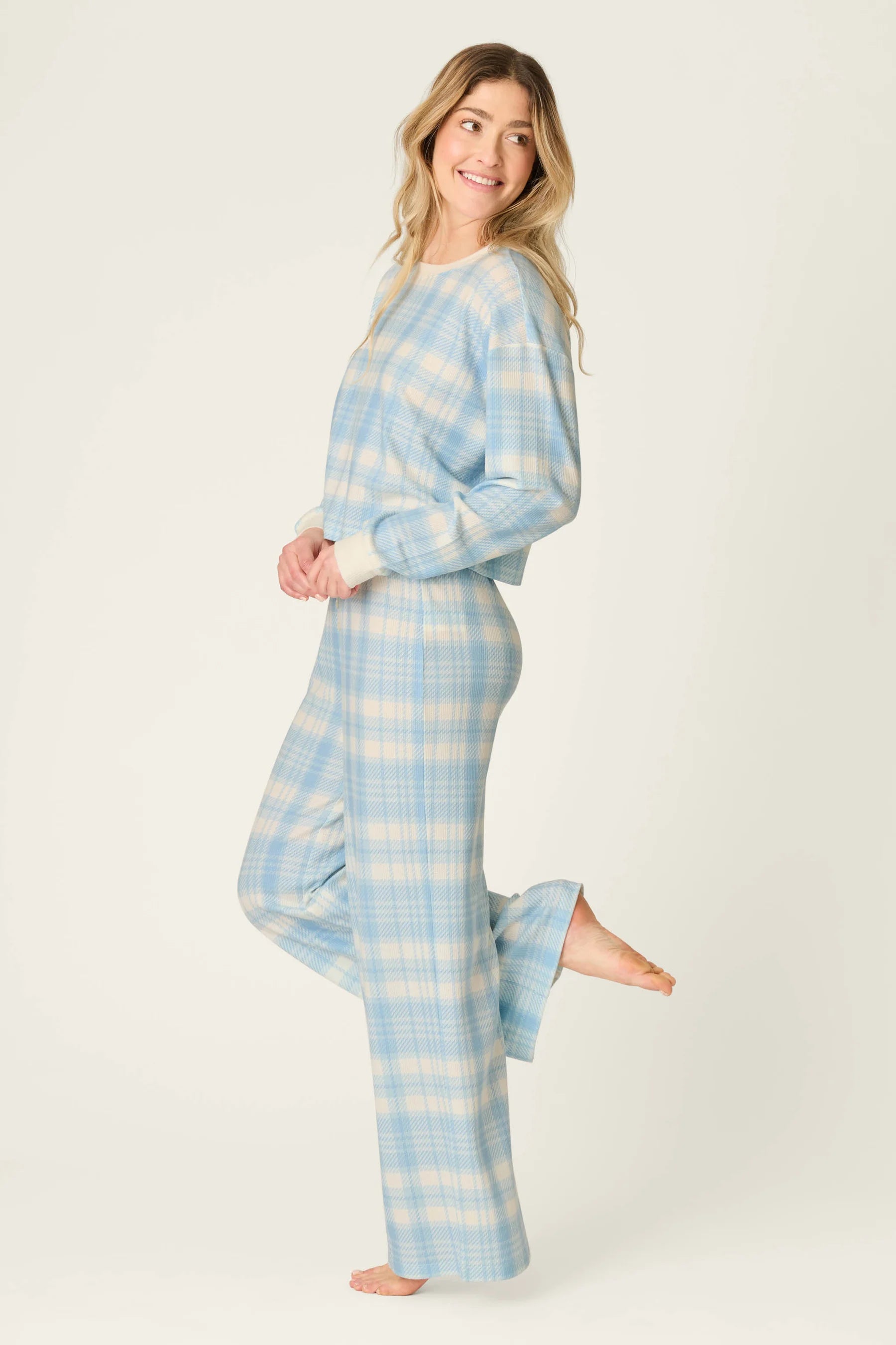 Skyride Plaid PJ Set