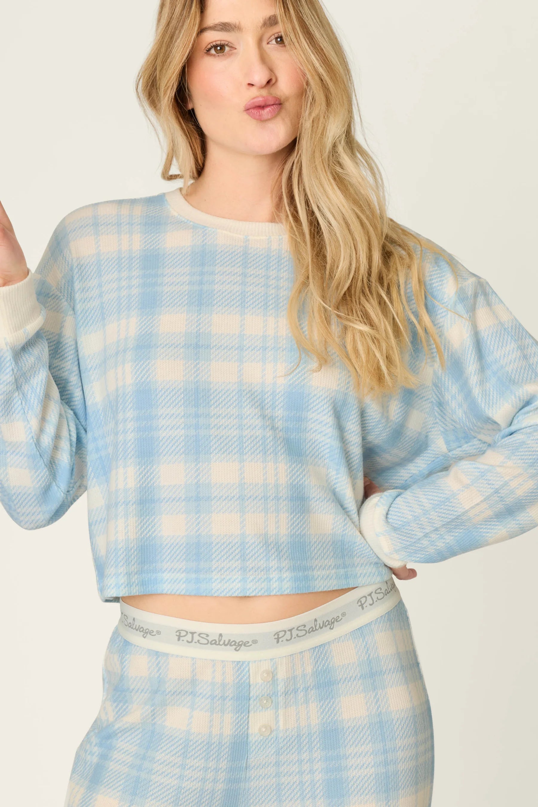 Skyride Plaid PJ Set