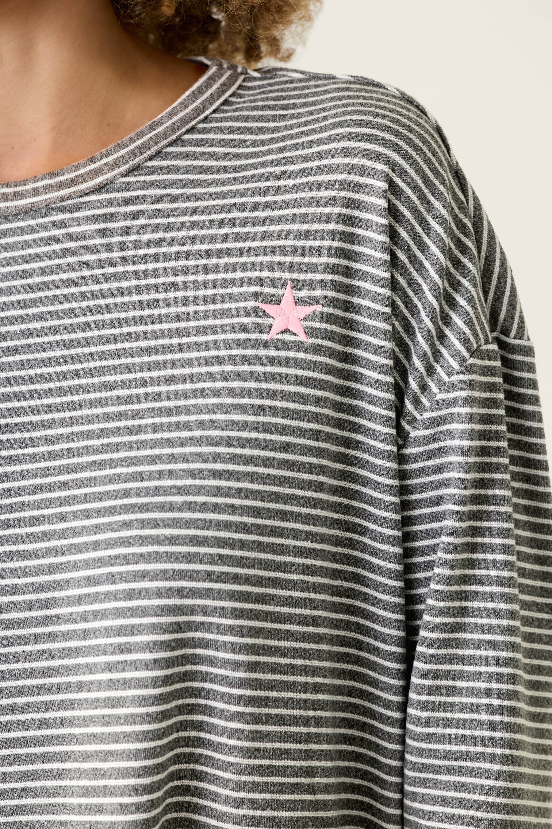 Icon Stripes Lounge Set - Heather Grey