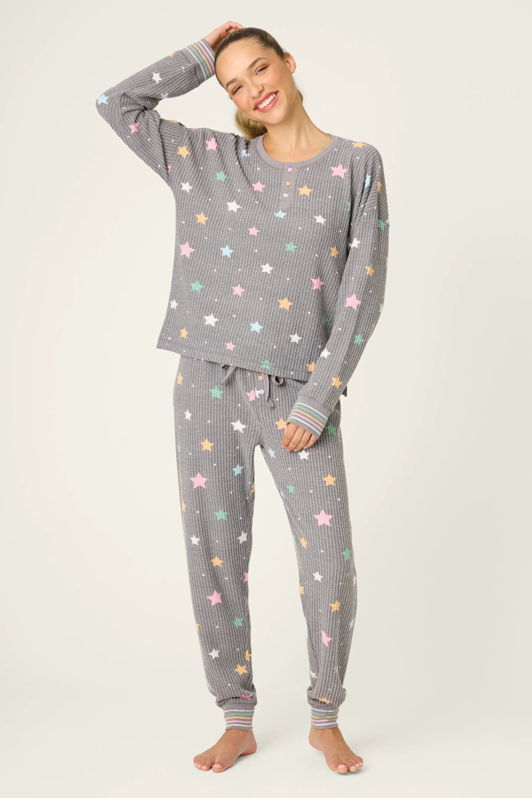 Charcoal Stars Ski Jammie Set