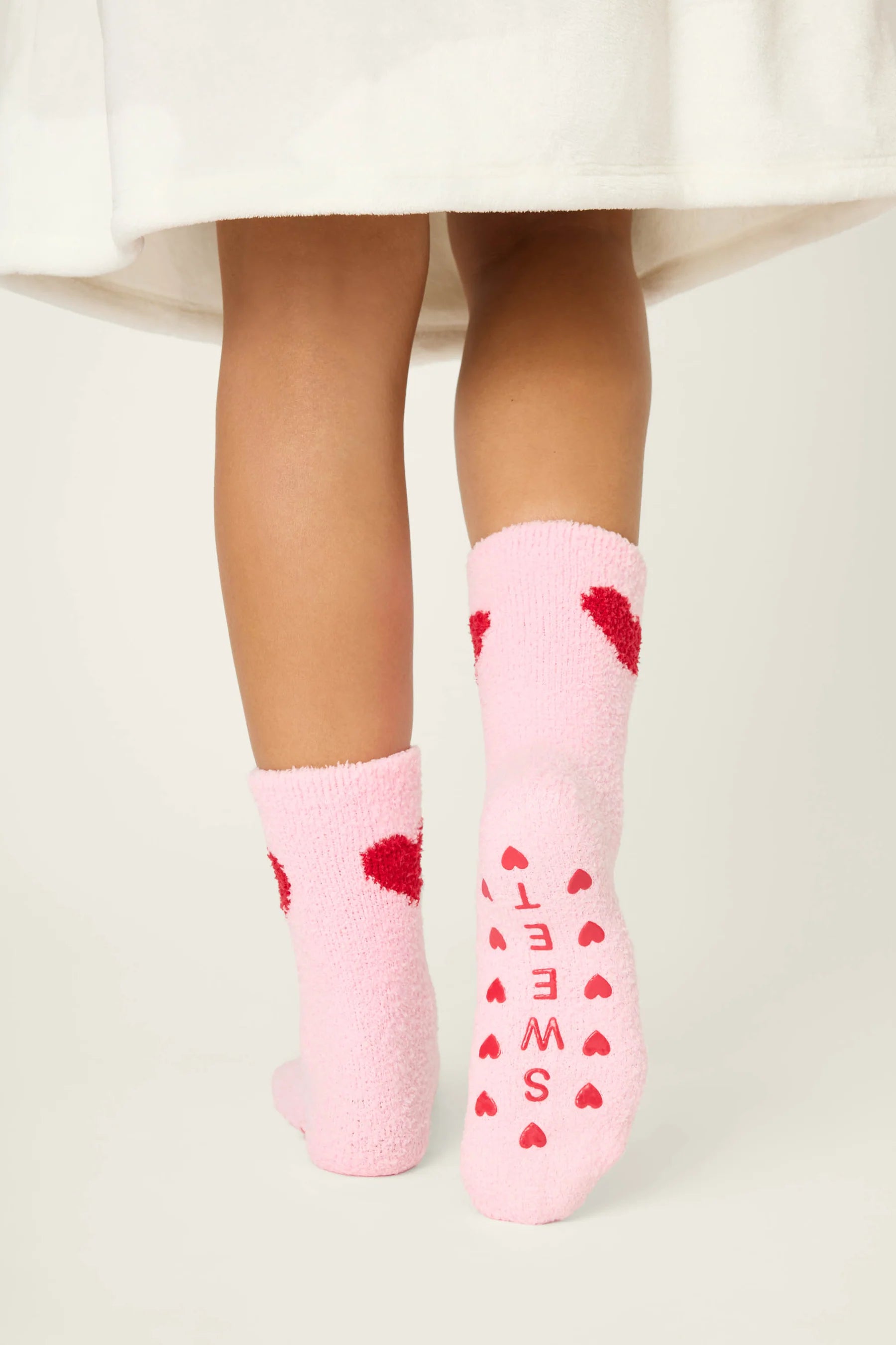 Fuzzy Heart Socks