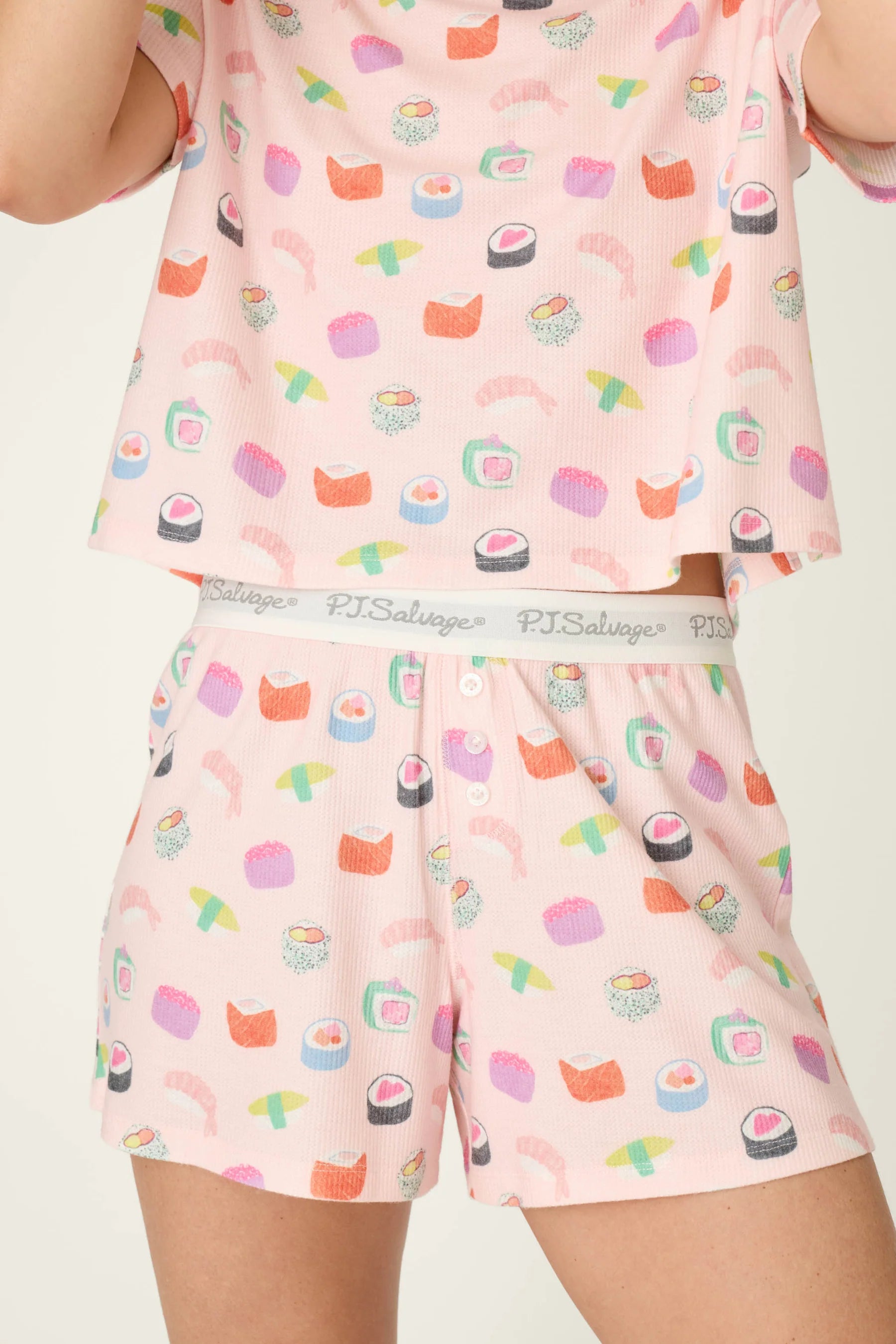 Rosewater Sushi Boyfriend Boxer PJ Set