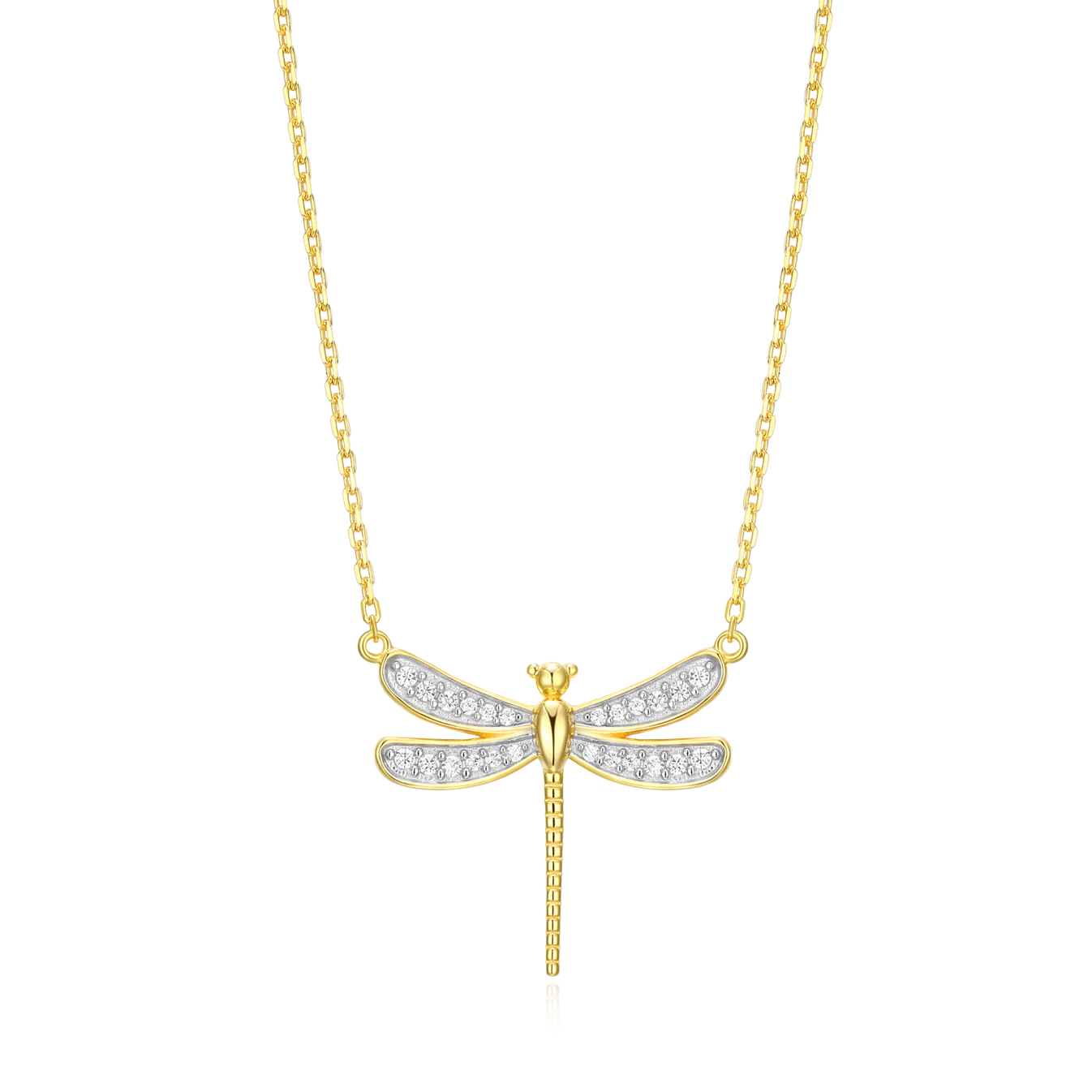 Diamond Dragonfly Necklace