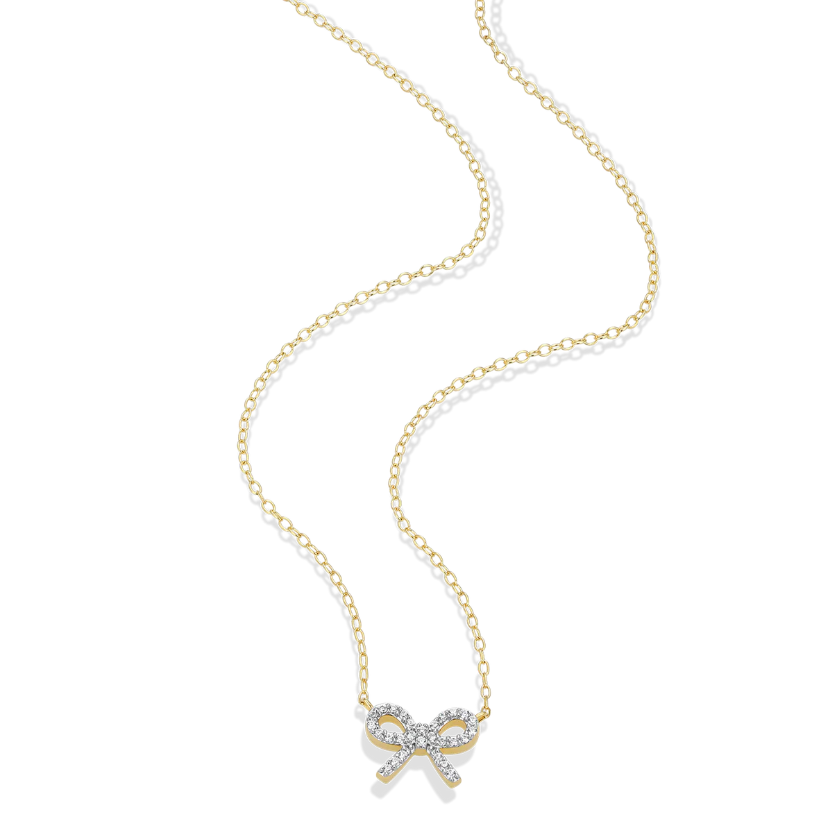 Diamond Ribbon Necklace