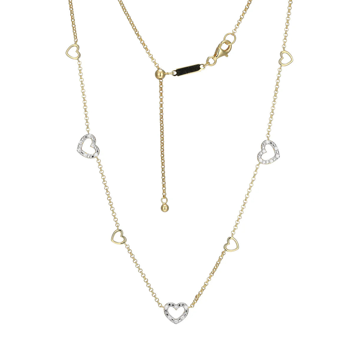 Amore Station Diamond Bolo Necklace