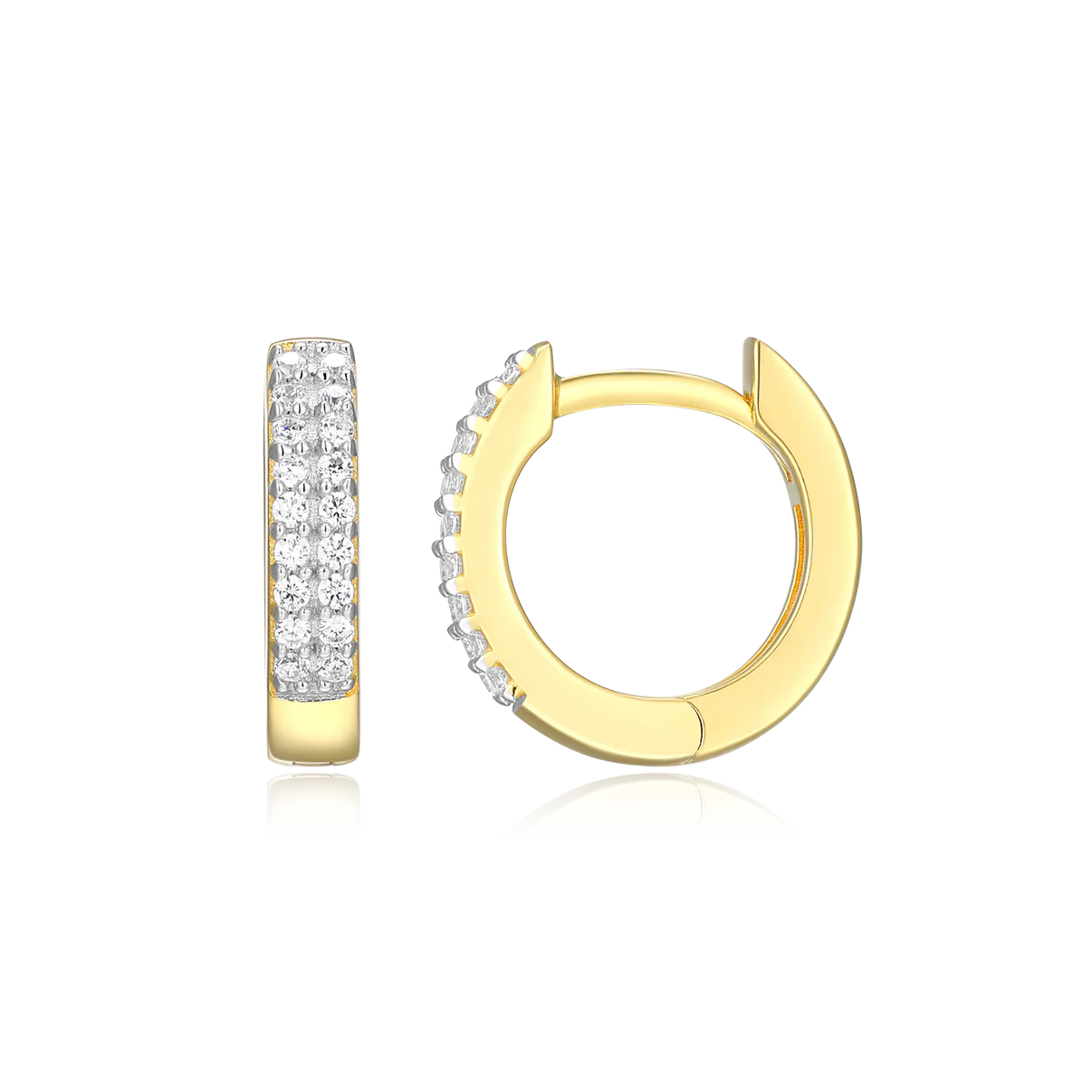 Double Row Diamond Huggies