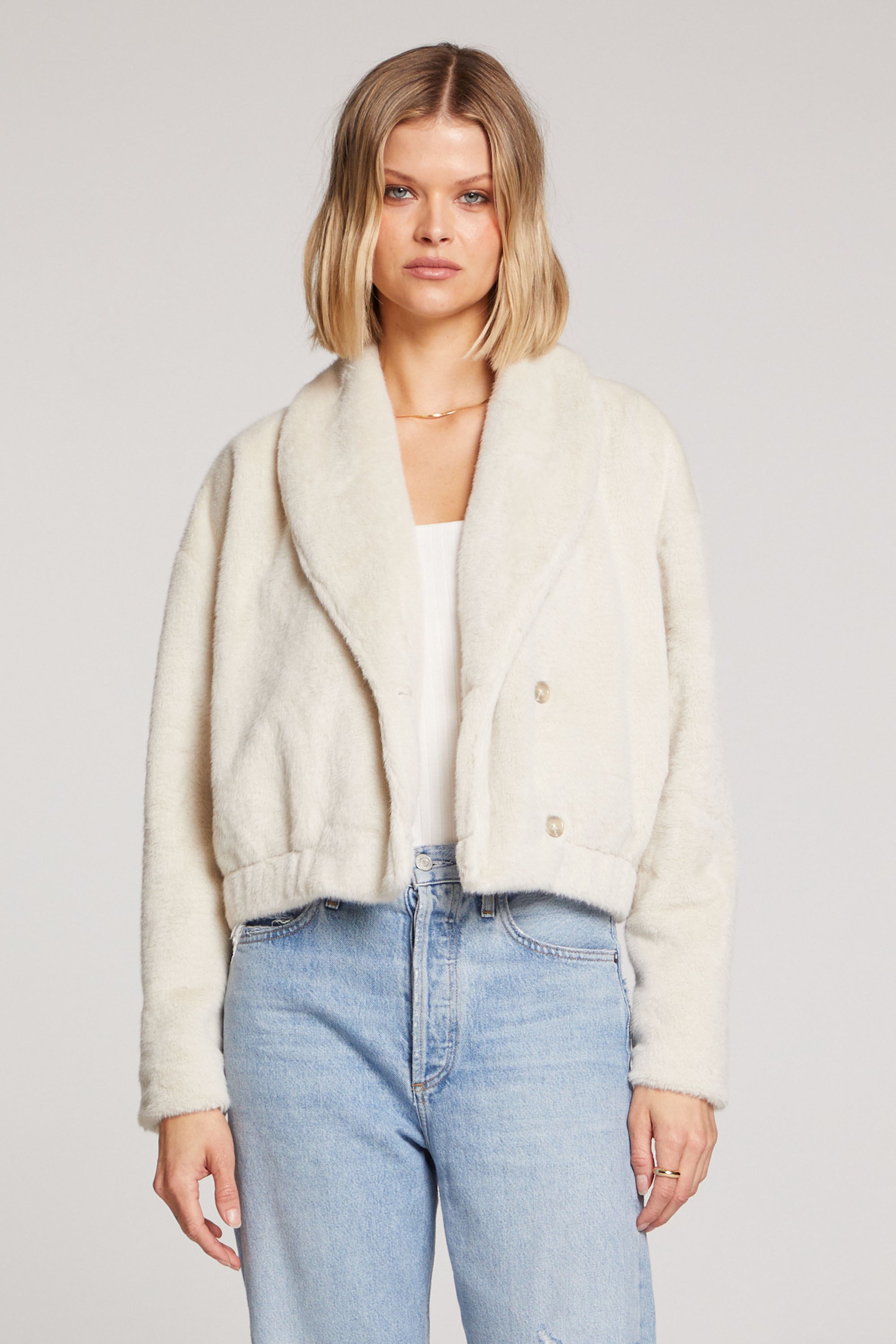 Faux Fur Cropped Jacket