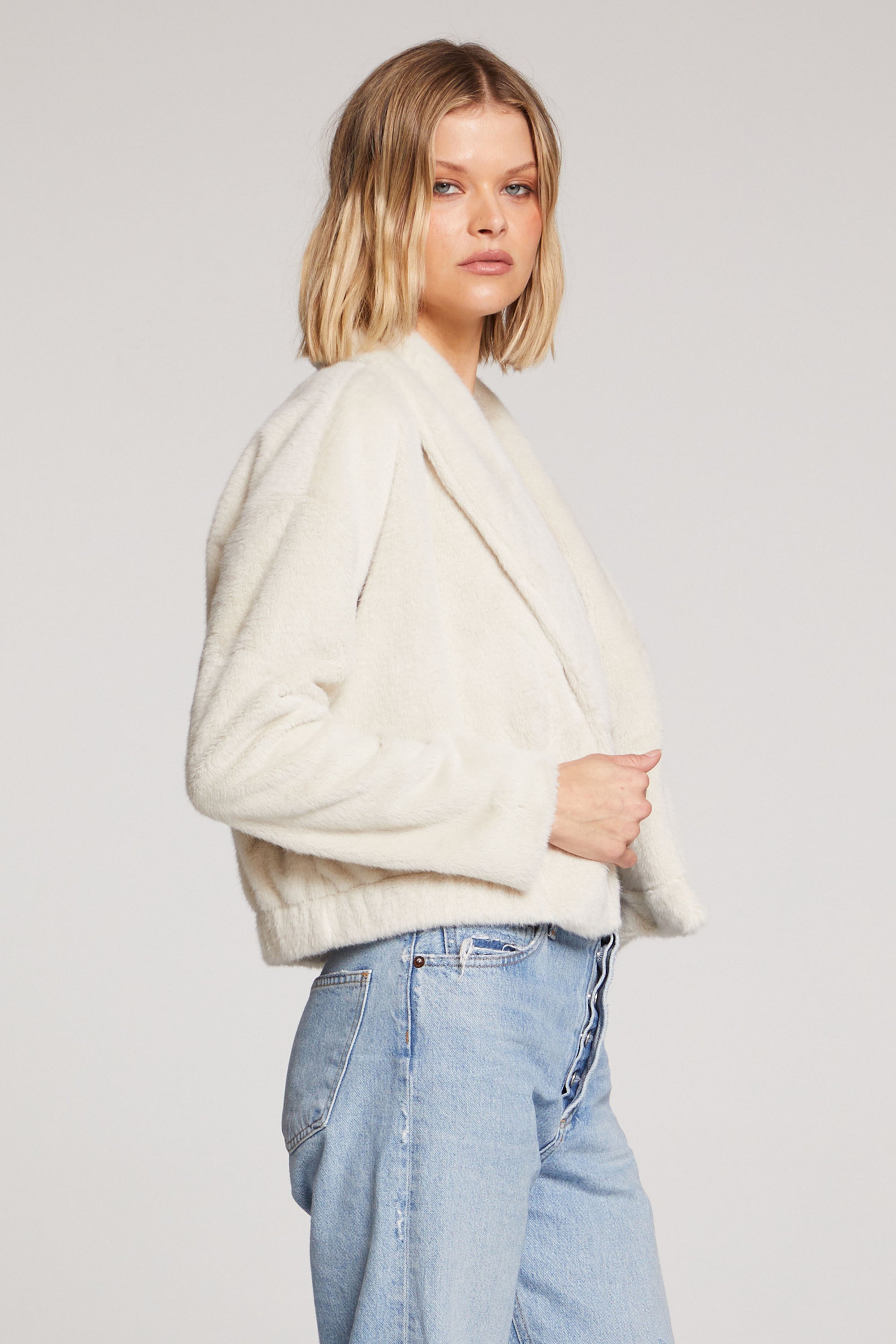 Faux Fur Cropped Jacket