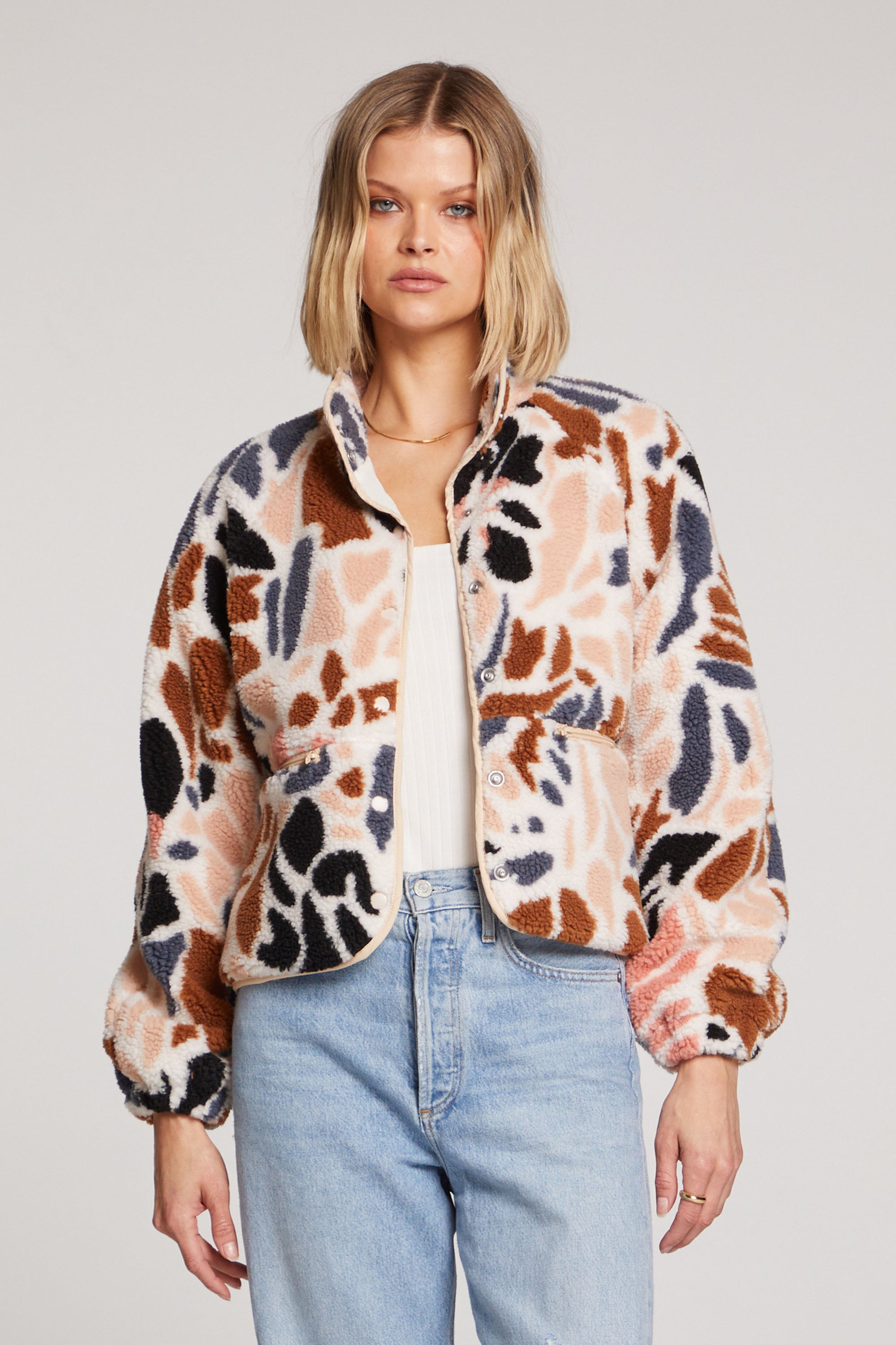 Shearling Printed Jacket