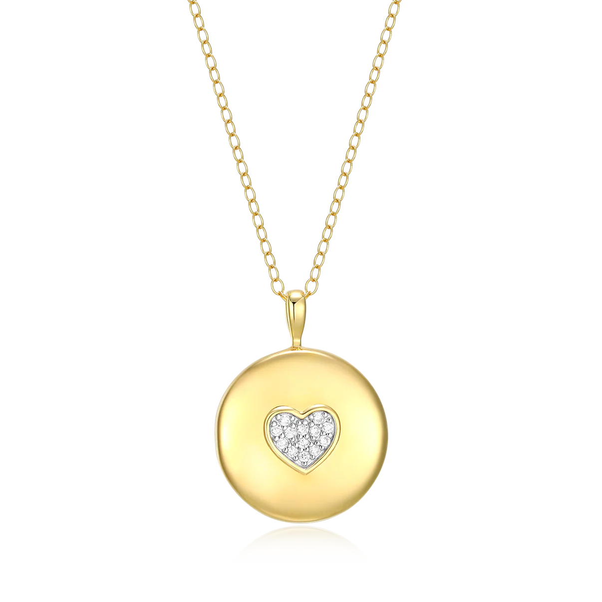 Pave Heart Locket Diamond Pendant Necklace