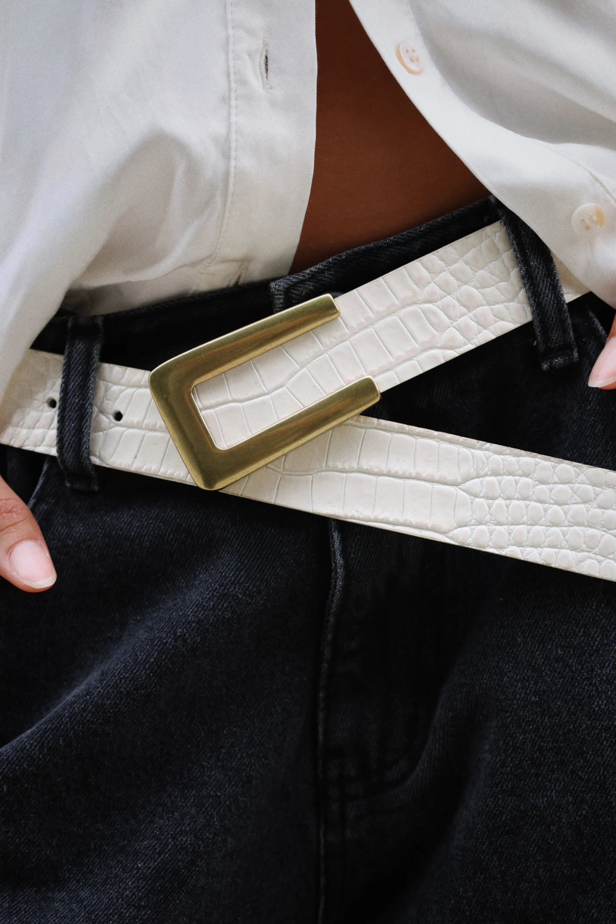Livia Croc Belt
