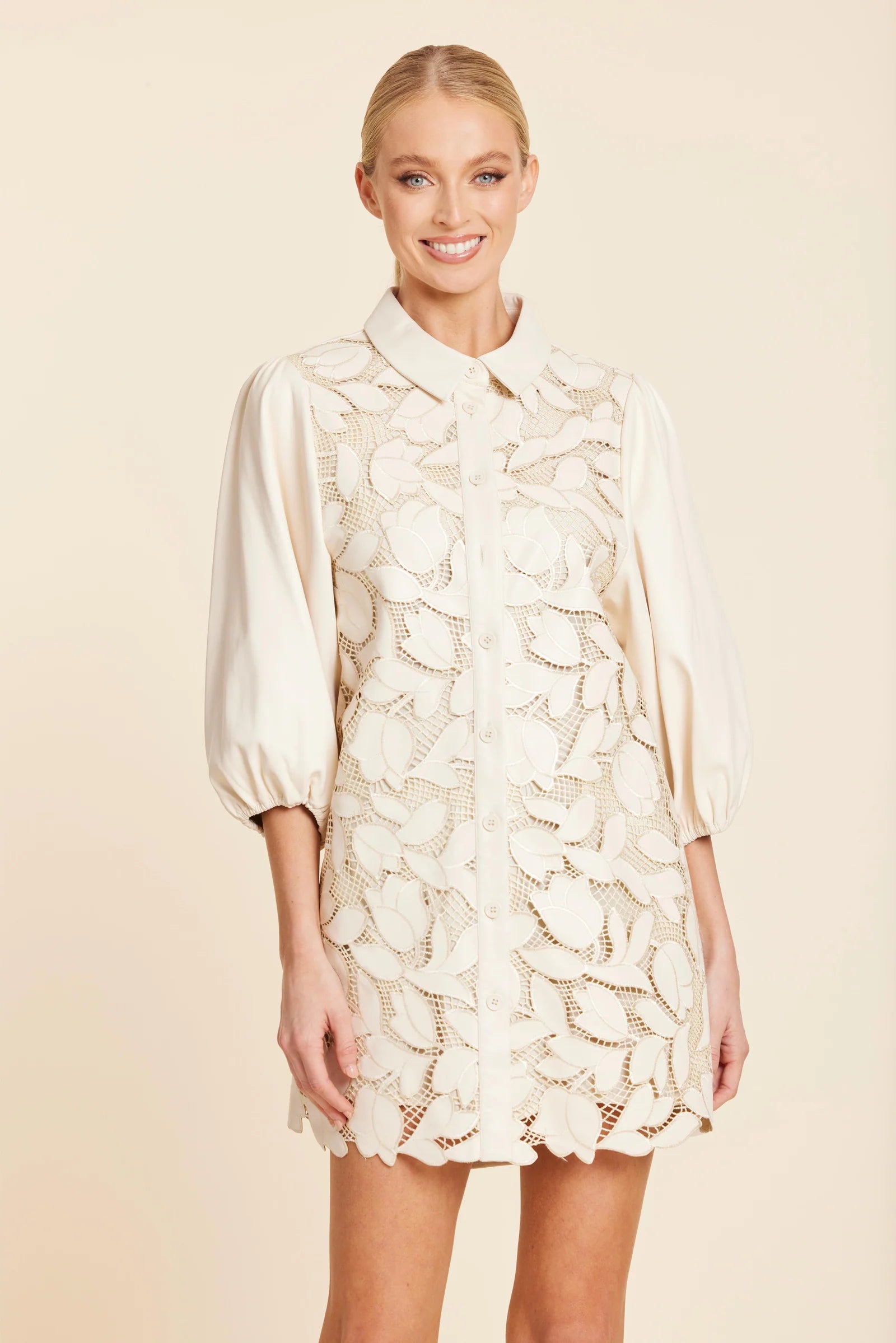 Laser Cut Leather Dress