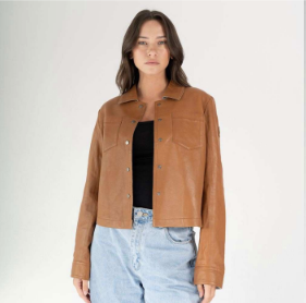 Lightweight Bonded Leather Jacket