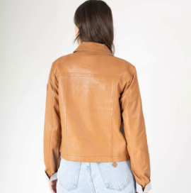 Lightweight Bonded Leather Jacket