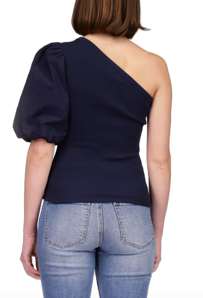 One Shoulder Puff Sleeve Top