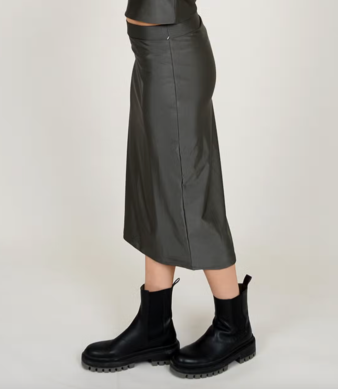 Gunmetal Midi Skirt