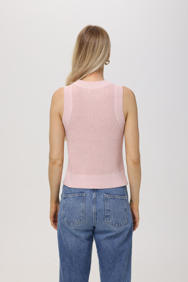 Demi Lurex Sleeveless Sweater