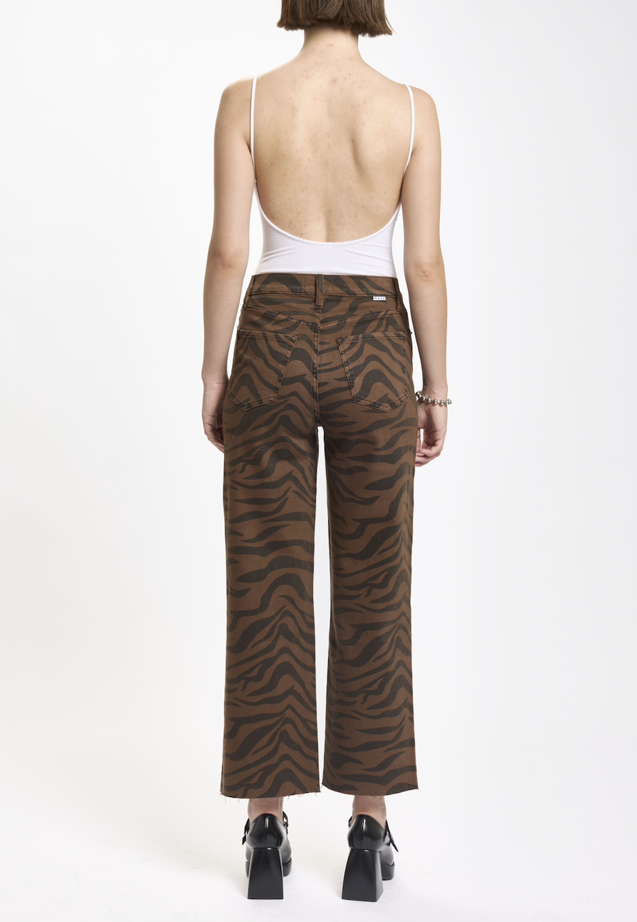 Desert Zebra High Rise Ankle Jean