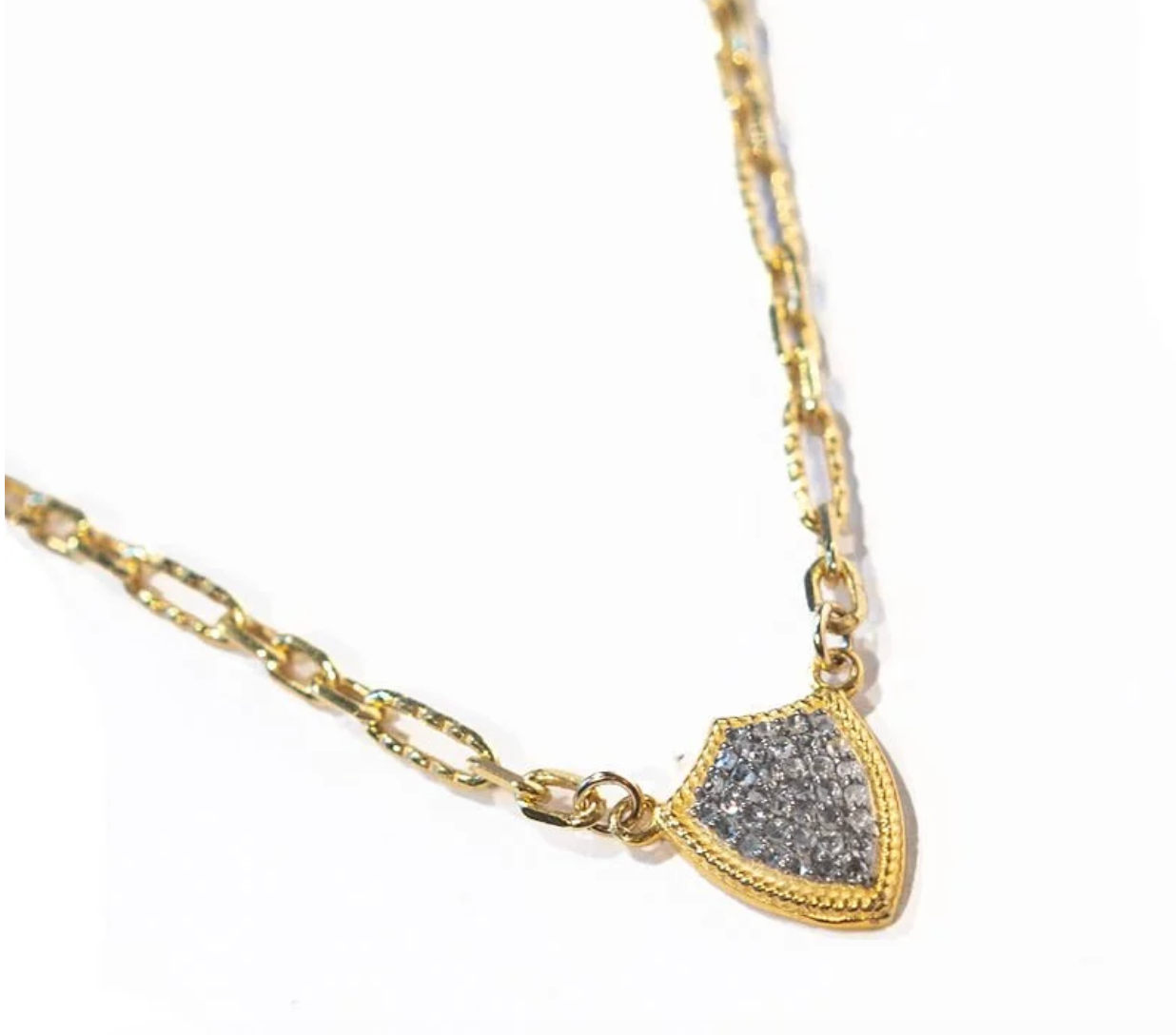 Diamond Mini Shield Necklace