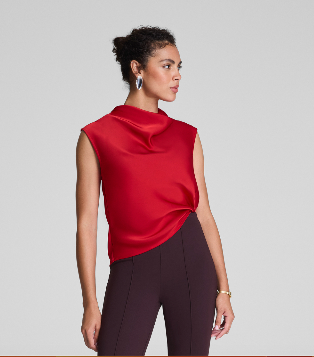 Sleeveless Cowl Neck Top