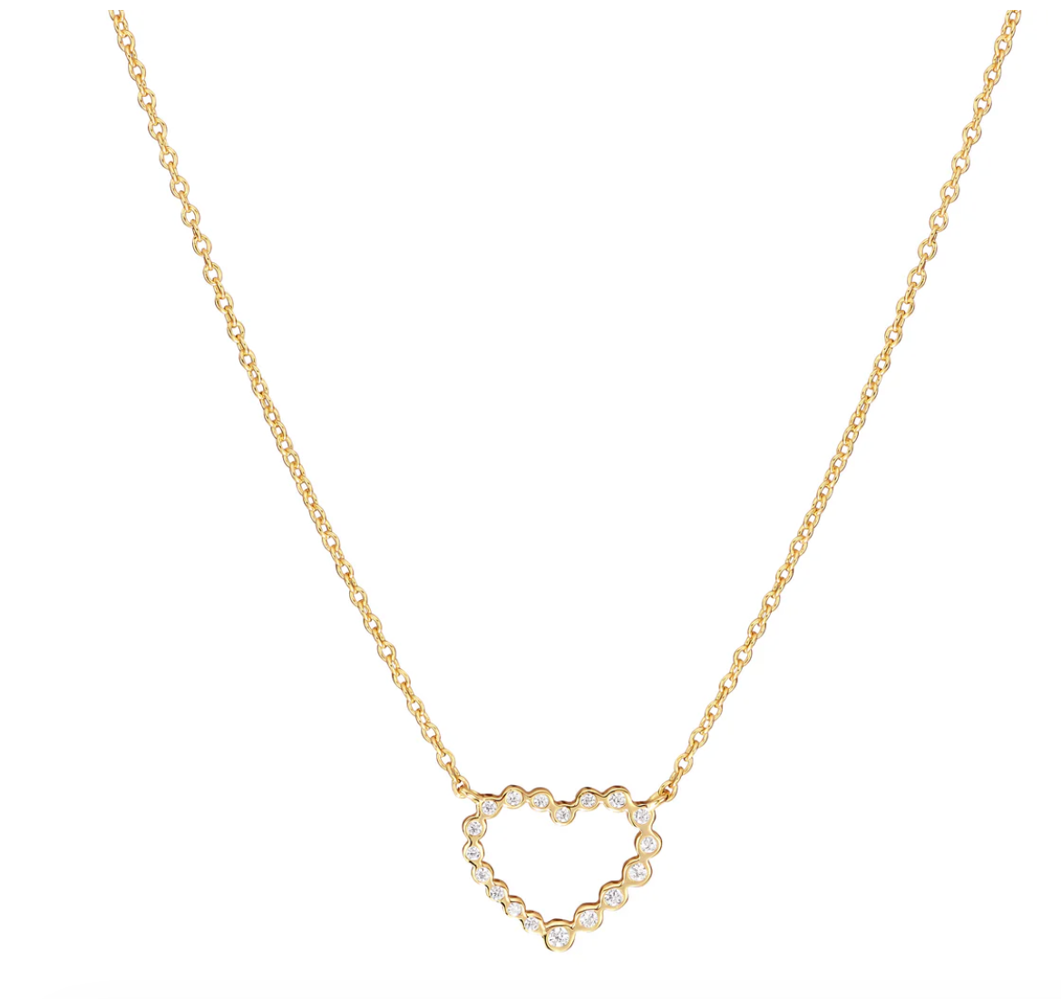 Bezel Heart Necklace