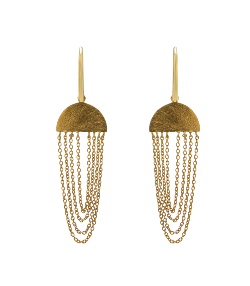 Matte Gold Chain Drop Earrings