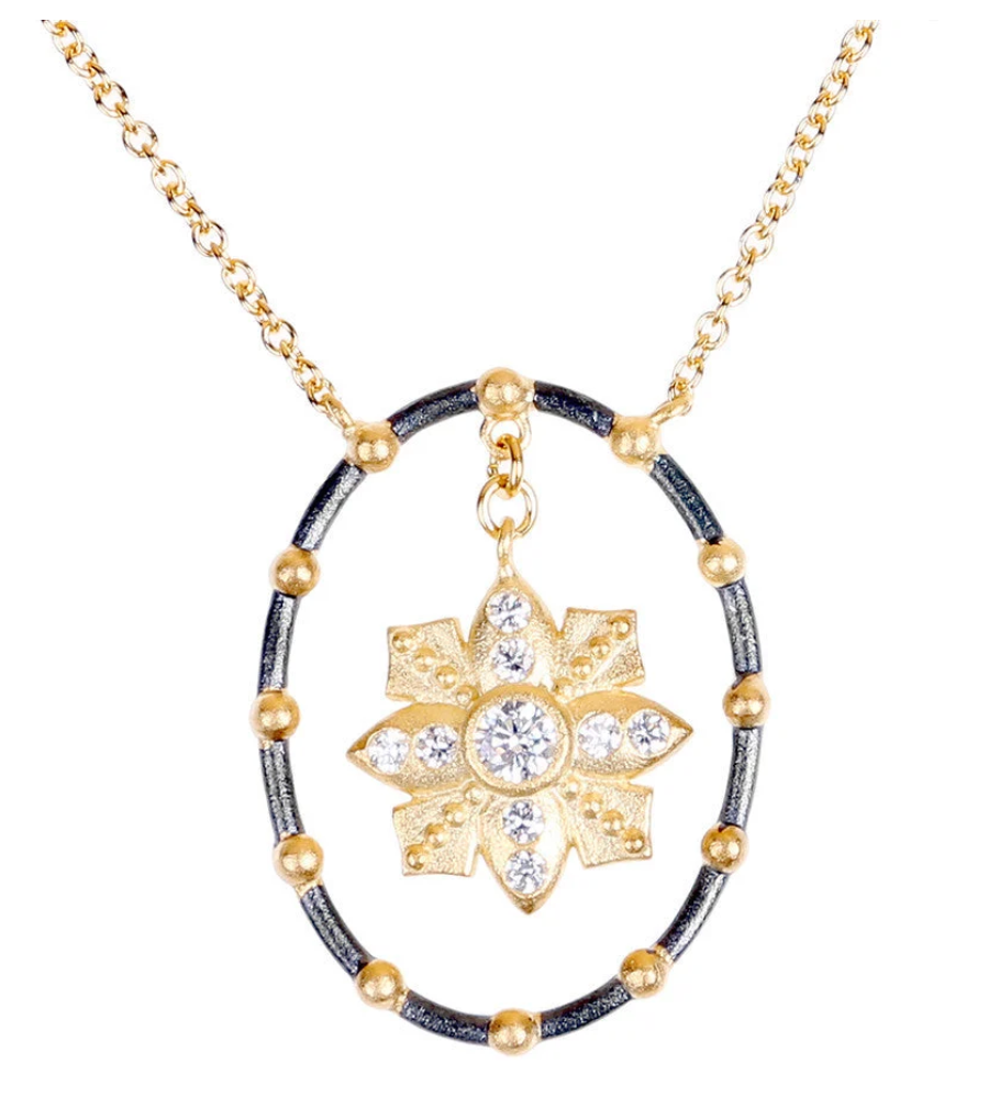 Matte Gold & Gunmetal Necklace