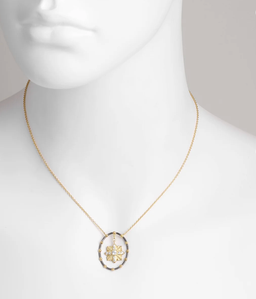 Matte Gold & Gunmetal Necklace