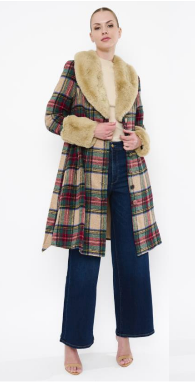 Rochella Coat (Cozy Plaid)