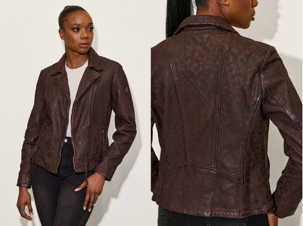 Leopard Leather Jacket