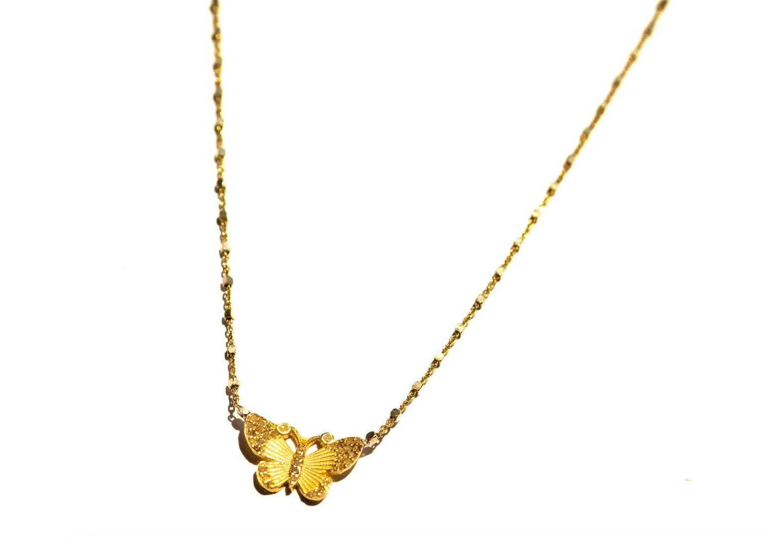 Diamond Butterfly Necklace