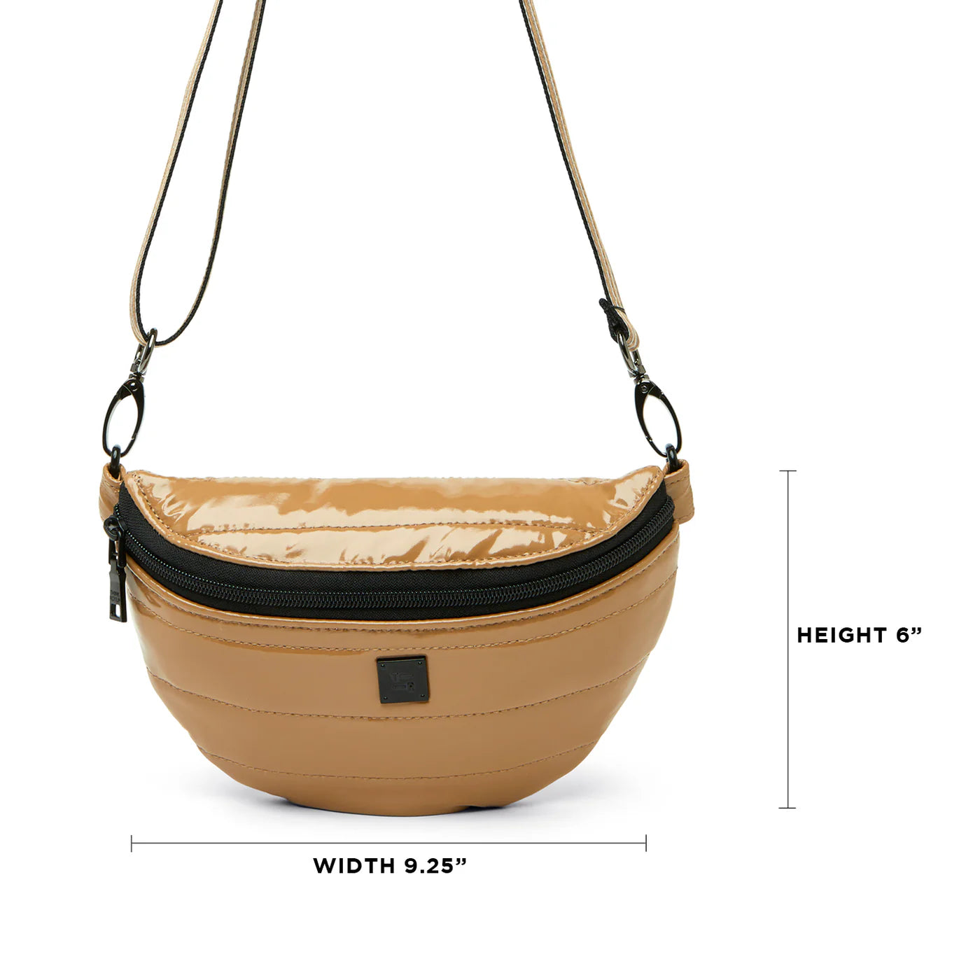 Shining Star Sling Crossbody - Camel Patent