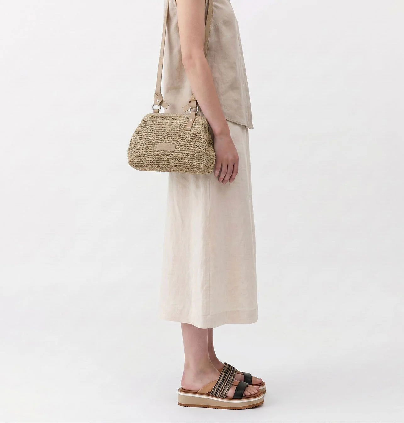 Casablanca Small Clutch - Seaweed Straw