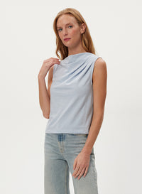 AMIRA ASYM PLEATED TOP
