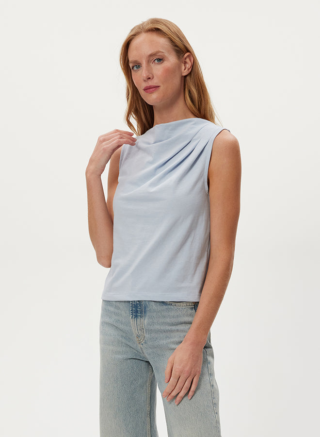 AMIRA ASYM PLEATED TOP