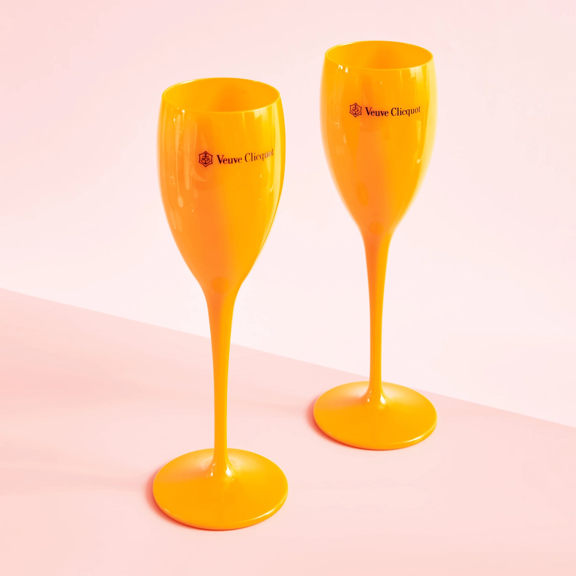 Orange Champagne Flutes