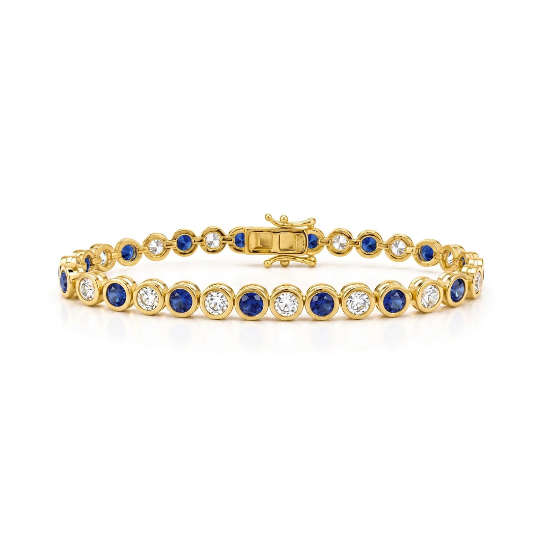 Sapphire Bezel Tennis Bracelet