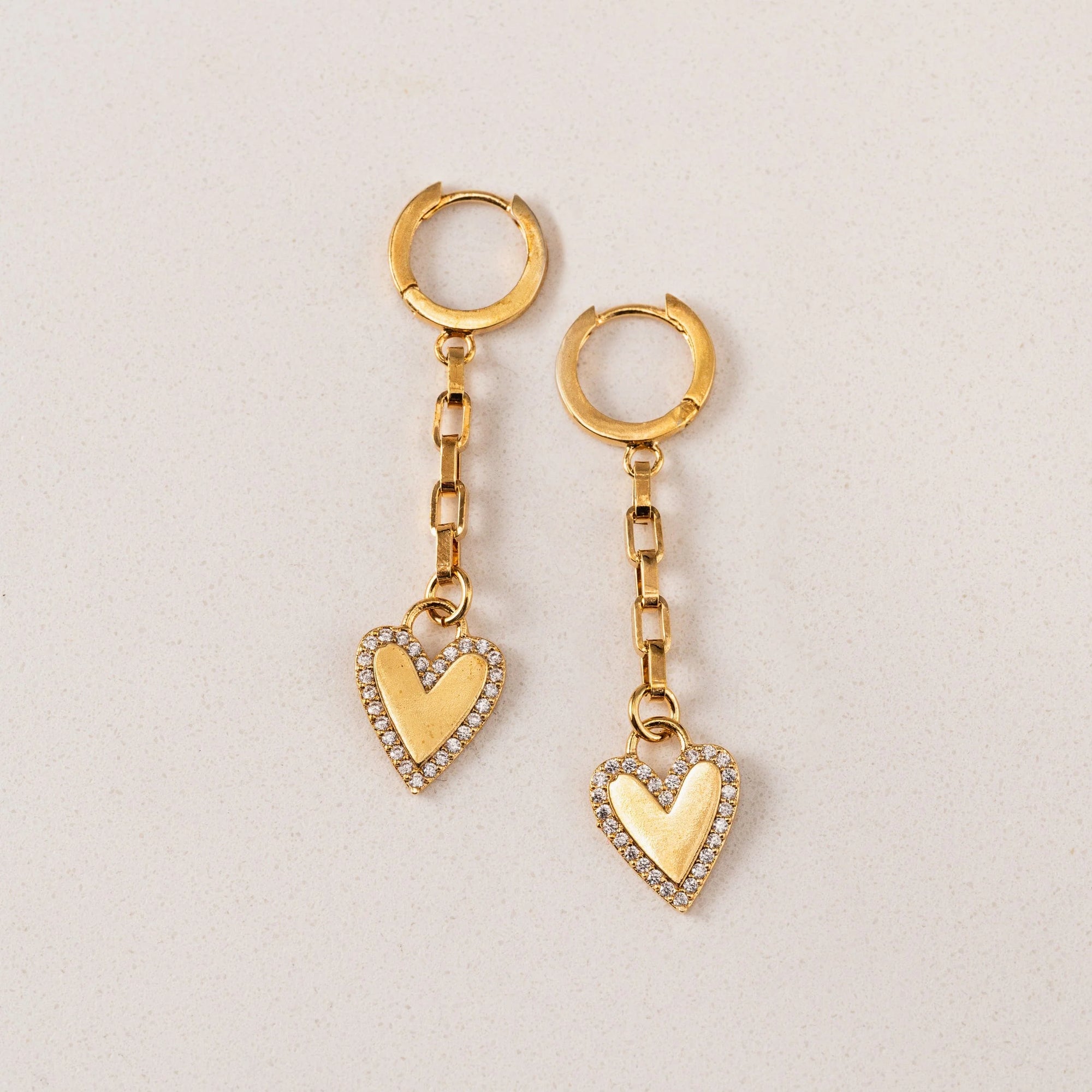 Verona Heart Drop Earrings