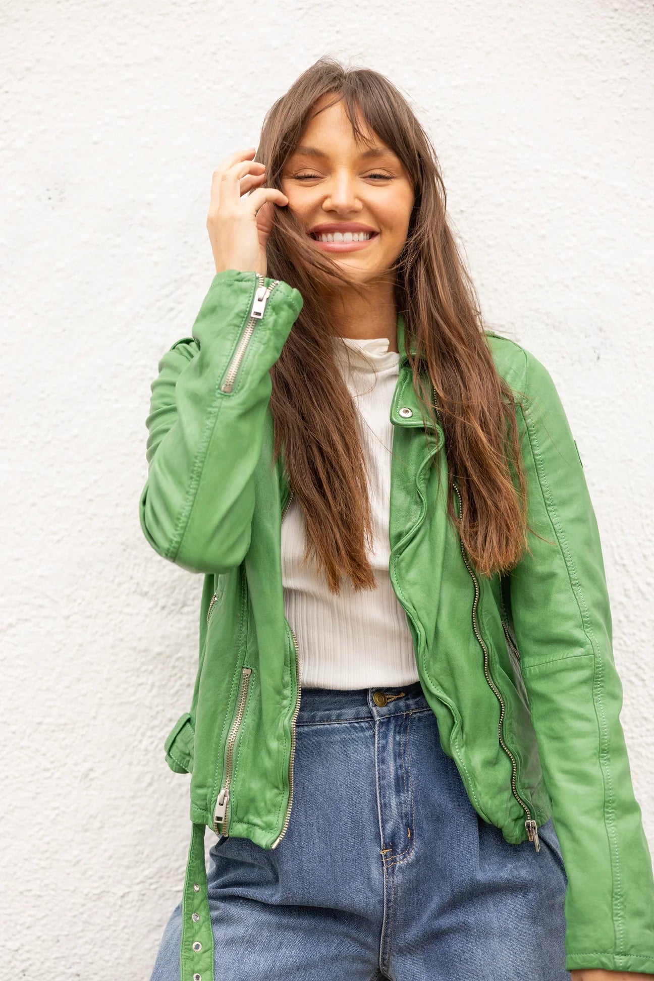 Palm Green Moto Jacket