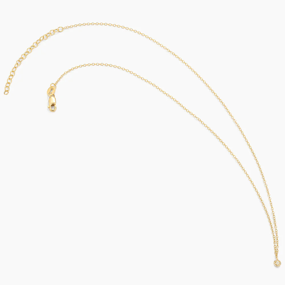 Small Circle Diamond Pendant Necklace
