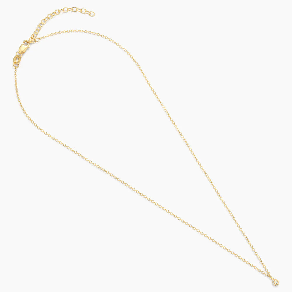Small Circle Diamond Pendant Necklace