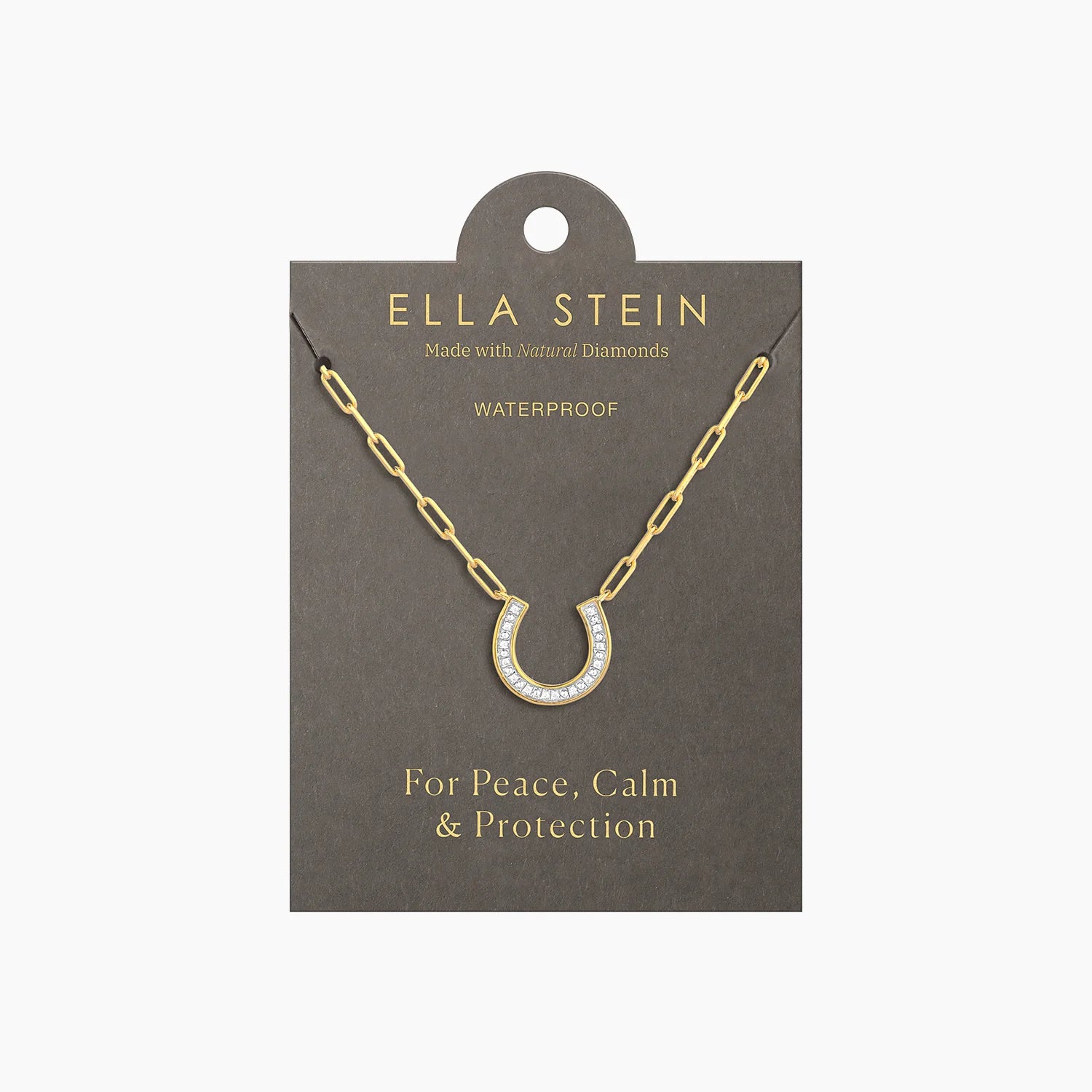 Diamond Lucky Horseshoe Pendant Necklace