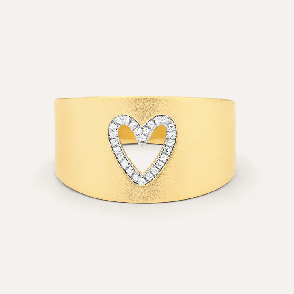 Diamond Heart Statement Ring